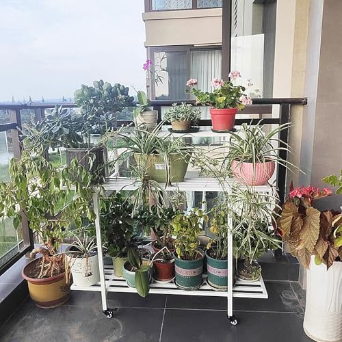 2/3-Tier Plant Stand Indoor Outdoor Hanging Plant Shelf Flower Pot Holder Stands, Corner Plant Storage Shelf Planter Display Rack, Garden Standing Plant Shelves(Type G 110x44.4x102.5cm/3.61×1.46×3.36f