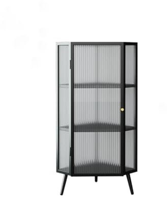 HJLKDYM Eckschrank Für Badezimmer, Eckschrank Im Landhausstil Für Badezimmer, Wohnzimmer, Küche, Aufbewahrungsschrank Für Den Wohnbereich(Schwarz,40x40x105)