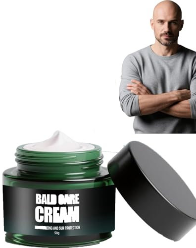 Glatzencreme, Hautcreme Männer, Kopfhaut Pflege Creme, Anti-Shine-Effekt, Moisturizing und Repairing Skinhead Care