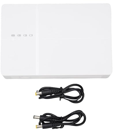 Marhynchus Mini UPS Copia de Seguridad de la Fuente de Alimentación Ininterrumpida 6000 MAh DC UPS para Módem del Enrutador con Indicador Inteligente Cortocircuito Que Protege los Puertos