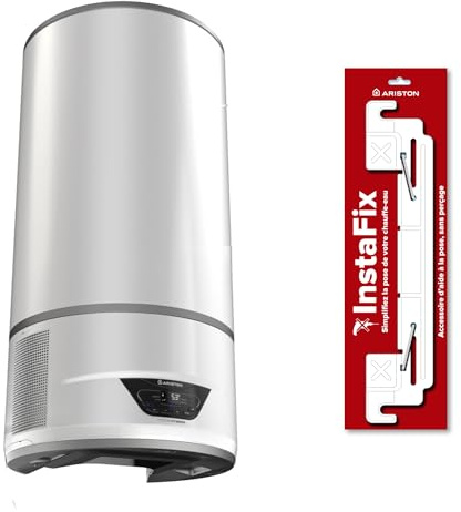 Ariston Lydos Hybrid Wifi Chauffe-Eau Thermodynamique, Classe A, 50% d'Économie, Protection Titane, Prêt-à-Poser, Installation en France + Ariston INSTAFIX, Support Mural Sans Perçage INCLUS