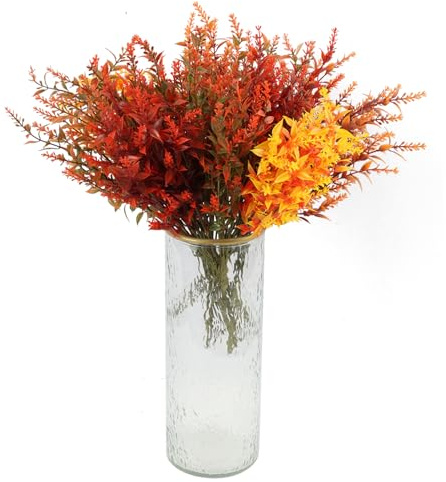 sofun 10 Ramos de Flores Artificiales de Otoño – Ramo Artificial de Otoño para Decoración de en Interiores y Exteriores, Resistente a los Rayos UV y a la Intemperie, Flores Artificiales de