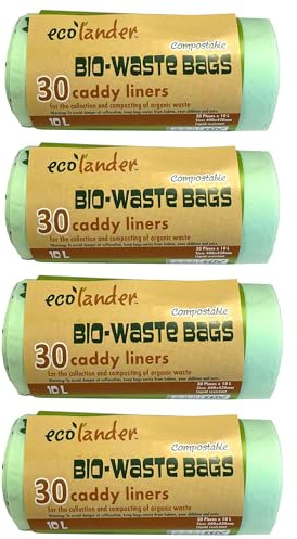 10l compostable bin liners, food waste bags, caddy liners, biodegradable bin bags, green compostable bags, dispenser bin liners, eco food waste bags (4)
