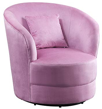 Atlantic Home Collection Sessel Colin, 360Grad, Polyester, Rosa, BxTxH: 84cm x 85cm x 84 cm