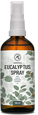 Spray Profumato per Ambiente con Olio Essenziale di Eucalipto 100ml - Spray Profumato per Tessuti e Casa - Nebbia per Ambienti - Deodorante per Ambienti - Vaporizzatore per Ambienti - Spray Ambiente