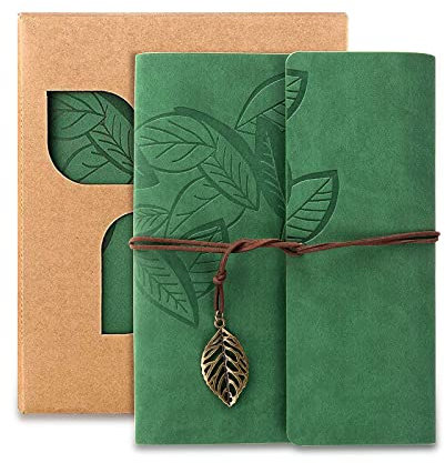 Diealles Shine Fotoalbum Zum Selbstgestalten,Retro Leder Fotobuch DIY Gästebuch,Scrapbook Album zum Einkleben Fotoalben für Weihnachten Jahrestag Valentinstag Geburtstag Hochzeit, Blätter (Grün)