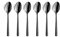 Amefa Felicity - Juego de 6 cucharas moka espresso negro mate