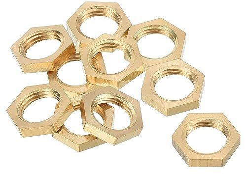 QUARKZMAN 1/8BSP Femmina Filettatura Ottone Tubo Raccordo Esagonale Blocco Dado x 10pz Fissaggi Distanziatore per Idraulico Fisso