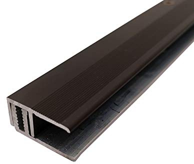 ufitec Sistema de perfiles para parqué y suelos laminados, para alturas de revestimiento de 7-16 mm, muchos colores disponibles (perfil de acabado, 100 cm de largo, bronce oscuro)