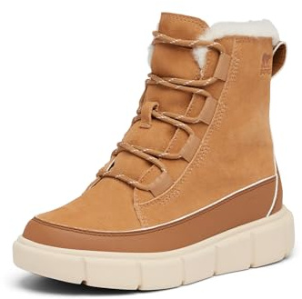 SOREL Children's Explorer lll Lace Waterproof Boot - Tawny Buff, Bleached Ceramic - 1