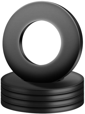 FOMGIIN Unterlegscheiben Flache, 5 Stück M20 x 37mm Unterlegscheibe Schwarz Kohlenstoffstahl Beilagscheiben Karosseriescheiben Distanzscheiben Dichtung Distanzringe für Schrauben Gewindestangen