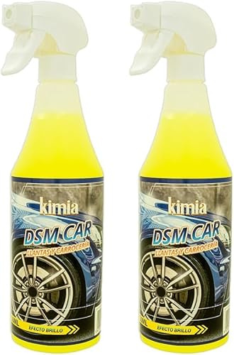 KIMIA - Detergente Especial DSM Car Pack 2 x 750ml | Para Llantas y Carrocerías | Limpieza Coche | Alto Rendimiento | Protege y Elimina Grasa y Suciedad | Acabado Brillante | Doméstico y Profesional