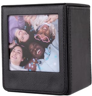 HIYQIN Étui de Rangement pour Films Instax Square, pour Support Photo Polaroid - Boîte Photo pour Film Fujifilm Instax Square (86x72mm) SQ1 SQ20 SQ40 SQ10 SQ6 SP-3 - Noir