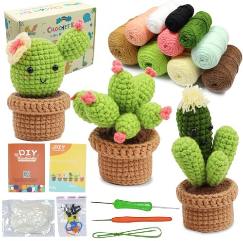 JOKILY Häkelset für Anfänger, Häkelnadel Set, DIY Handwerkskunst mit Häkelnadeln, Handnähnadel, Häkeln für Anfänger, Kreativ Strickset Bastelset Erwachsene Kinder Geschenk Strickzubehör