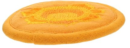 COSMEVIVI Cuscino Religioso Per Ciotole Sonore Tappetino Di Alta Qualità Per Meditazione Decorazione Yoga e Cerimonie Buddiste Design e Resistente Arancione
