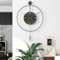 TopCity Large Modern Pendulum Wall Clock 20 inch/50CM Non-Ticking Silent Wall Clocks Classical Home Decorative Black Clocks for Living Room, Bedroom, Study, Office