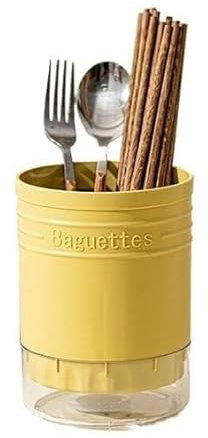 Soporte Utensilios de Cocina Soporte for utensilios, organizador de utensilios de cocina de plástico for encimera, cuchara redonda for el hogar, palillos, tenedor, estante de drenaje, carrito for cubi
