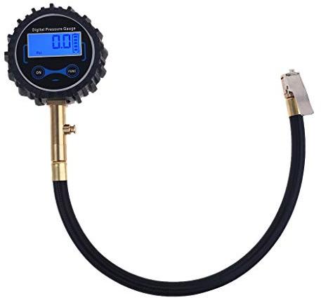 Digital Tire Air Pressure Gauge with Quick Clip Air Chuck Pressure Tools Tester for Car Motorcycle