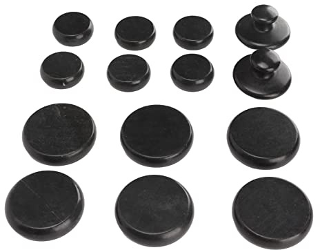 Masaje Terapéutico con Piedras Calientes de Basalto para Relajación Muscular y Spa (14pcs)
