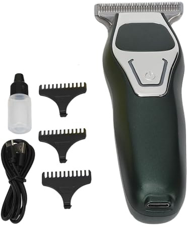 Bonbela Electronic Hair Foil Clipper Stainless Steel Mini Electric Hair Foil Trimmer Hair Foil Cutter Set with R Angle Round Corner for Gentlemen Home Salon Beauty