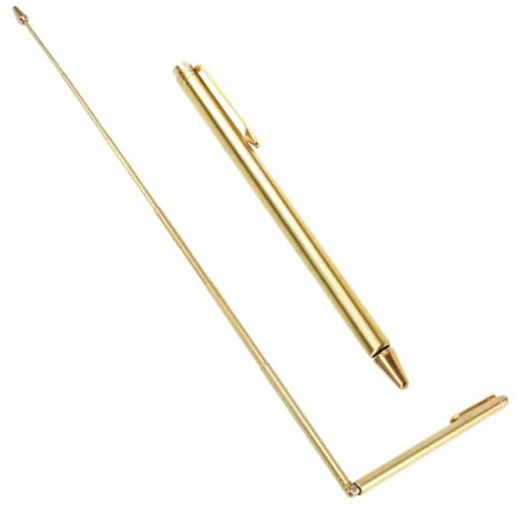 Cherrynight XLJP Lot de 2 Baguettes de sourcier rétractables en cuivre Pur, Stylo Portable en Forme de L for Outils