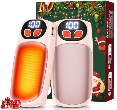 Svintora Handwärmer Elektrisch 2er-Pack, LED-Anzeige & 5 Heizstufen, USB-C Taschenwärmer, Ideal für Golf, Camping, Wandern, Wintersport, Männer und Frauen