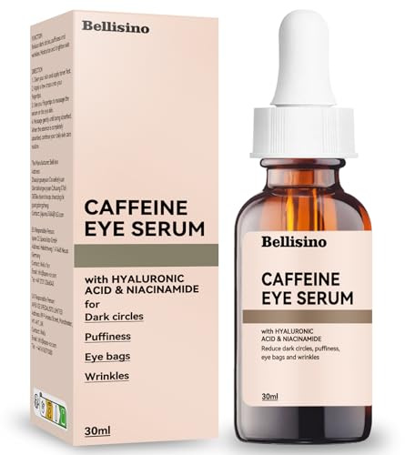 Sérum Contorno de Ojos con Ácido Hialurónico y Cafeína, Antiarrugas Hidratante para Hombres y Mujeres, Reducción de Ojeras y Bolsas, Cuidado Facial Diario
