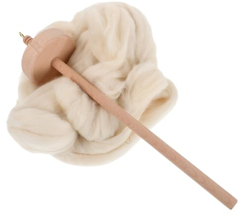 Healvian Set Utensili in Legno per Maglieria a Mano con Fuso a Caduta e Navetta per Tessitura, Accessorio per Filatura di Filati in Lana, Strumento Portatile per Principianti