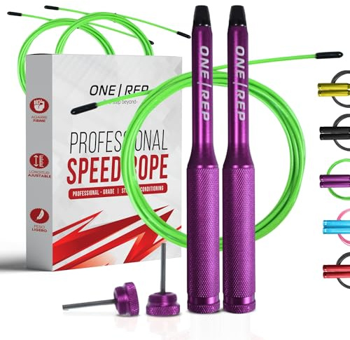 Comba Crossfit Profesional ONE REP - Aluminio, 2 Cables, Boxeo, Fitness