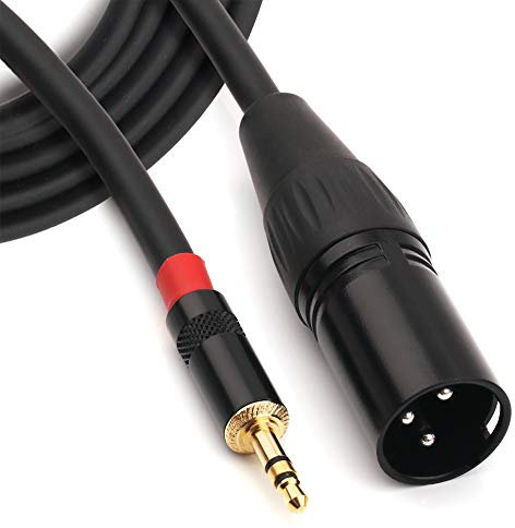 NANYI 3,5 mm (1/8 Zoll) TRS Stereo Stecker auf XLR Stecker Interconnect Audio Mikrofon Kabel, Geeignet für iPod, Handy, aktive Lautsprecher, Bühne, DJ, Studio Audiokonsole, 1.5M (5FT)