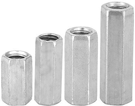 10 stücke Kupplungsmuttern Hex Lange Stange Hülsenmutter Kohlenstoffstahl Standoff M8 Gewinde Befestigungen(M8*40)