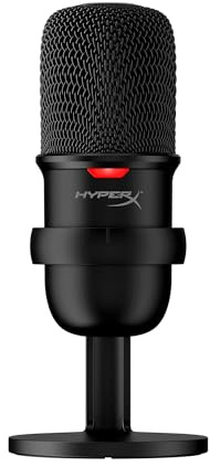 HyperX SoloCast USB Condenser Microphone Tap-to-Mute Sensor Card for Gaming Streaming Podcasts Twitch YouTube Discord - Black (Renewed)