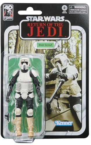 Star Wars Hasbro Wars The Black Series Biker Scout, Wars Return of Jedi 6 - Inch Action Figures, F7074, Multicolor
