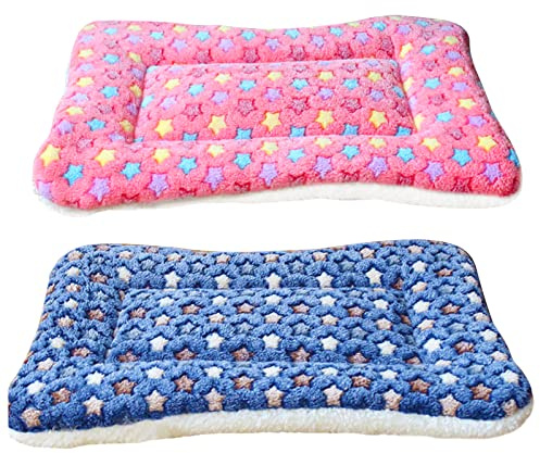 Hileyu 2 Pezzi Letto in Peluche per Piccoli Animali,Calda Coperta per Cani Gatto Cuscinetto Imbottito Pet Pad Soffice Materassino per Porcellino d'India Criceto Coniglio Gattino, 30 x 30cm