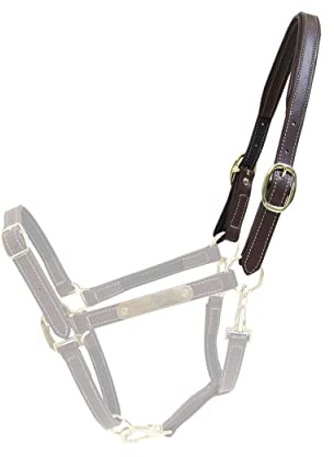 Kentucky Horsewear Genickstück für Lederhalfter flexibel, Farbe:braun