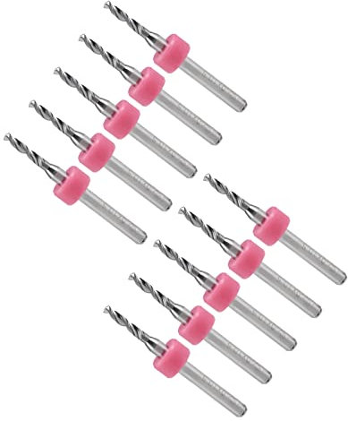 CoCud Micro PCB Trapano Punte, 1/8 Gambo 2mm Taglio Bordo, Tungsteno Carburo Stampa Circuito Scheda Trapano Punta - (per CNC Perforazione Incisione Macchina), 10 pezzi