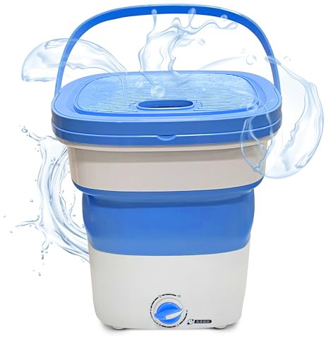 Pure Clean Lavatrice portatile da 15 l, mini lavatrice pieghevole per vestiti del bambino, biancheria intima, piccola lavanderia, lavatrice compatta per appartamenti, dormitori, camper, campeggio