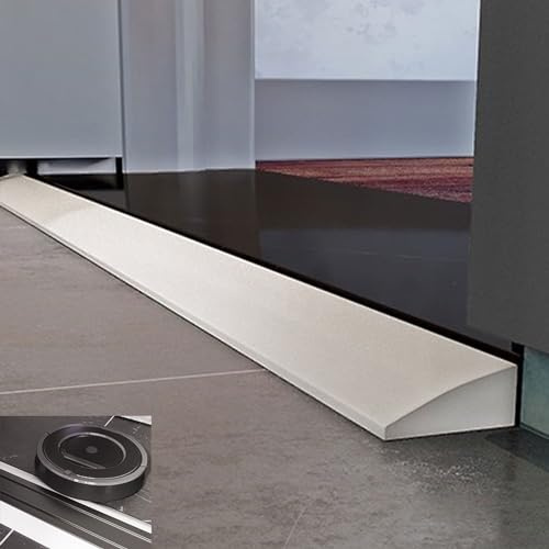 Türschwellenrampe Gummi 3cm Hoch Rampe Rollstuhl Türschwelle Kletterhilfe For Doors, Bathrooms, Supermarkets, Garage Entrances, Cuttable (Color :Schwarz Weiß) ( Color : White , Size : 5*3*120cm )