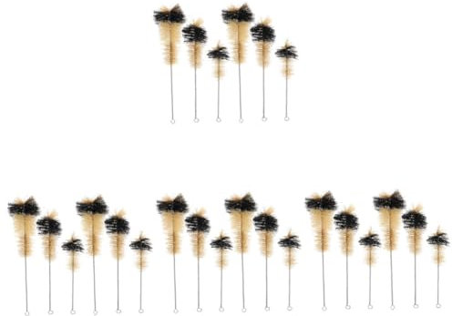 minkissy 24pcs Flask Wash Brush Cleaning Brushes for Laboratory Bottles Stain Removal Various for Versatile Use Reusable Design for Easy Cleaning