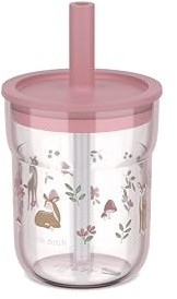 Mepal - Kinderbecher mit Strohhalm Mio Little Dutch - Flexibler Deckel mit insektensicherem Strohhalm - Geeignet für alle Arten von Flüssigkeiten - Verschüttet nicht - 250 ml - Fairy Garden