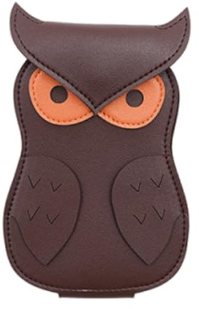 Gitarrplektrumorganisatör, uggla gitarrplektrum fodral, uggla plektrumfodral, uggla plektrumhållare fodral, uggla plektrumhållare, uggla plektrumhållare, PU-läder plektrum förvaringsväska med 18 spår