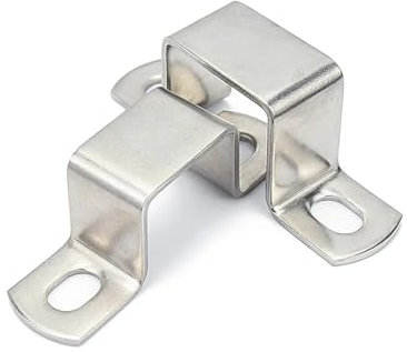 Colliers de serrage, colliers de serrage, sangles de serrage, 5 pièces en acier inoxydable 304, supports carrés/à angle droit, colliers de serrage en forme de U, 10 x 10, 15 x 15, 20 x 10, 100 x 100(M