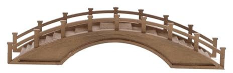 VINTORKY Solid Wood Arch Bridge Ornaments Miniature Garden Bridge Model for Home Desktop Decor Natural Wood Craft for Zen Garden Ornaments