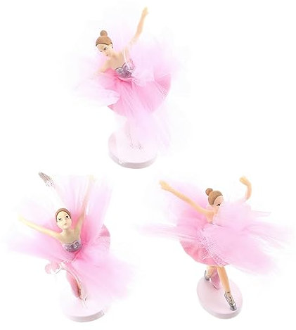 Yardwe 3sätze Ballerina Kuchentopper Hübsche Dekorationen Mit Tüllrock Für Mädchengeburtstage Tortendeko Für Feiern Passend Für Kuchen Und Desserts