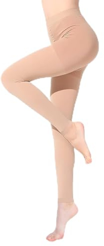 KUDLE Kompressionsstrumpfhose Kompressionshose Lang (Fußlos, Medizinisch) 20-30 mmHg Klasse 2 – Stützstrümpfe für Damen & Herren bei Krampfadern, Ödemen, TVT, Pinnenvenen