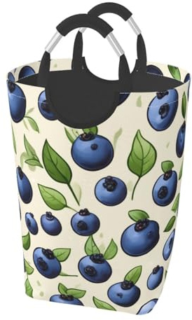 Blueberry Pattern03 Panier à linge pliable pour salle de bain