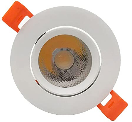 Lámpara de Techo empotrada Ajustable, de Aluminio, de bajo Consumo, LED, Ultrafina, Redonda, con Rejilla para Armario, Foco para el hogar, Oficina, iluminación Comercial.