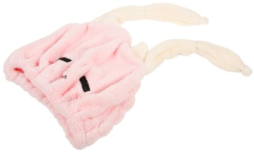 LOORGVEL Haarturban mit Niedlichen Ohren Saugfähiges Weiches Mikrofaser haartrockentuch Schnelltrocknende Haarhaube für Langlebig Formbeständig Trockenzeit und Frizz Einfach Anzuwenden