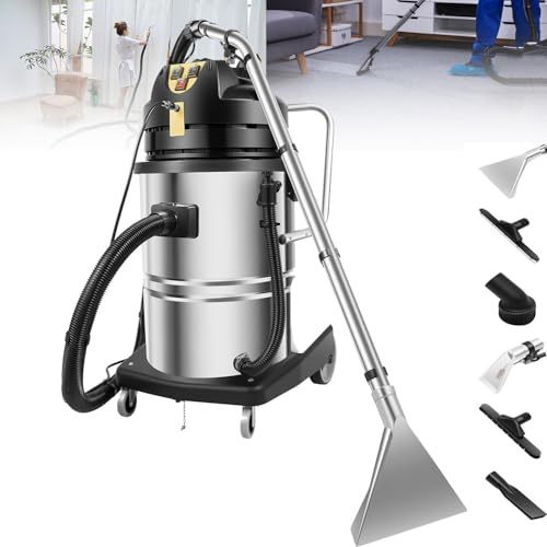Kommersiell mattvättmaskin Dammsugare, soffor Gardiner Mattschamponeringsmaskin Bärbar mattvättare, golvskurmaskin Dammsugare 60L
