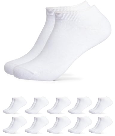 Occulto 100% bomull korta strumpor kvinnor & män 10 pack (modell: Manu)